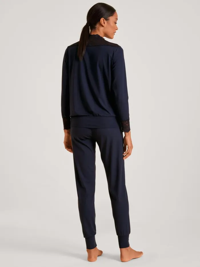 CALIDA Pyjamas Pyjama With Cuff Dark Lapis Blue 8211 Women