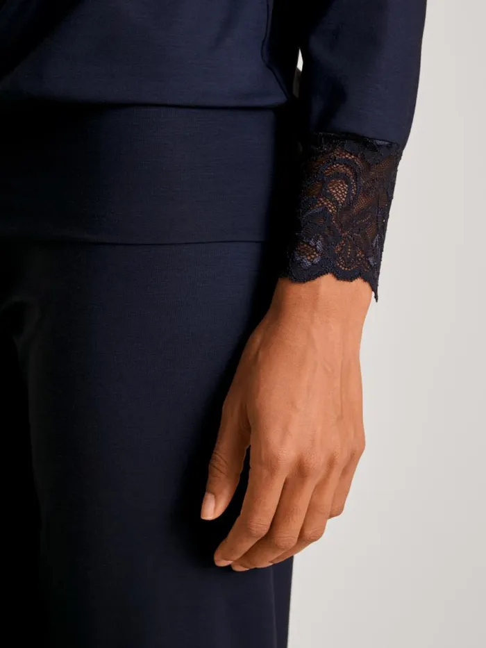 CALIDA Pyjamas Pyjama With Cuff Dark Lapis Blue 8211 Women