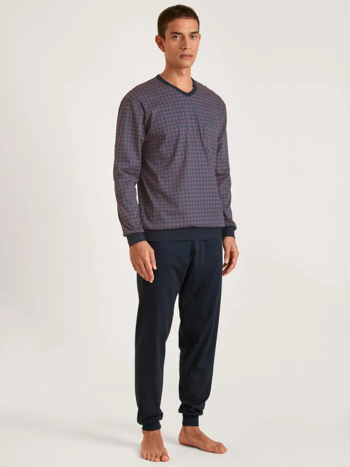 CALIDA Pyjamas Pyjama With Cuff Mars Red 8211 Men
