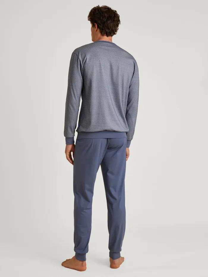 CALIDA Pyjamas Pyjama With Cuff Vintage Indigo 8211 Men