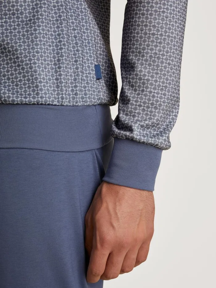 CALIDA Pyjamas Pyjama With Cuff Vintage Indigo 8211 Men