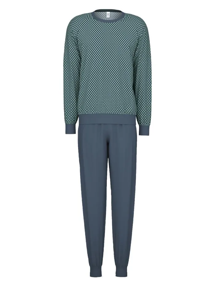 CALIDA Pyjamas Pyjama With Cuff Vintage Indigo 8211 Men
