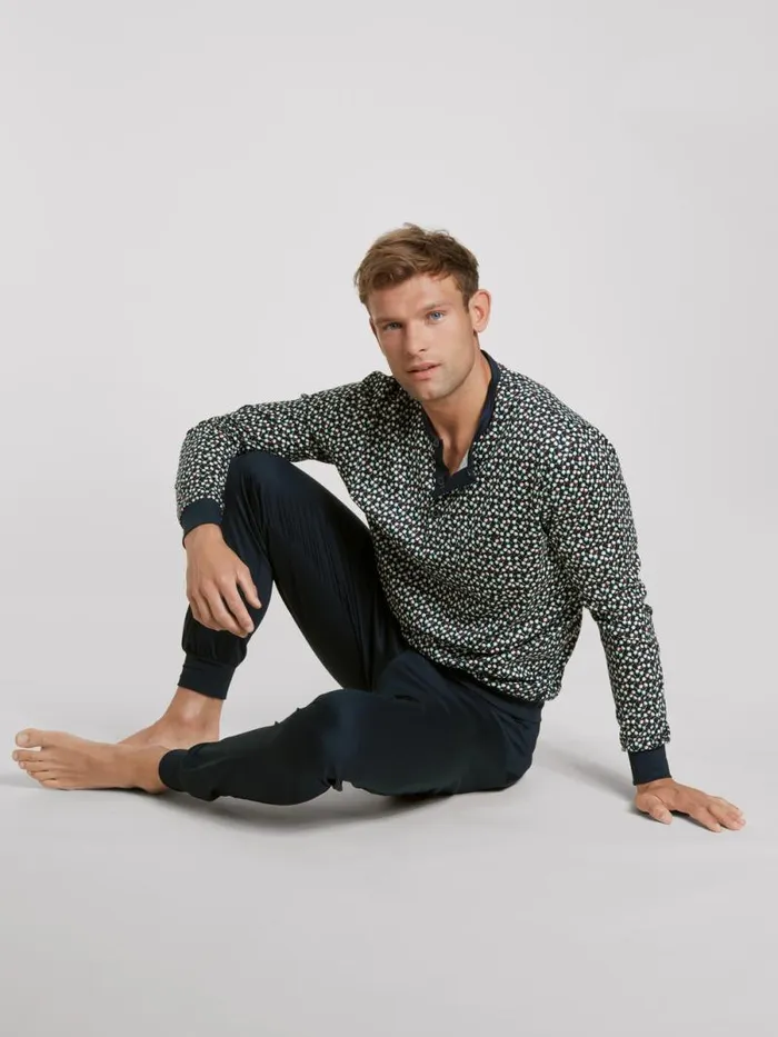 CALIDA Pyjamas Pyjamas With Cuff Dark Sapphire 8211 Men