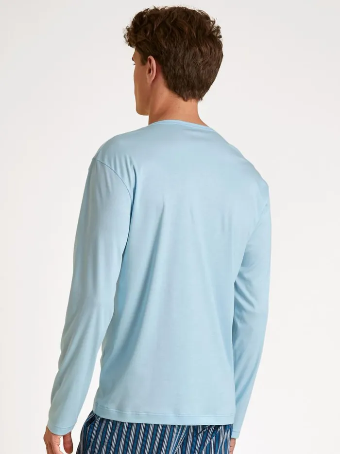 CALIDA Shirts Shirt Long Sleeve Cascade Blue 8211 Men