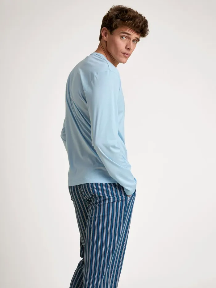 CALIDA Shirts Shirt Long Sleeve Cascade Blue 8211 Men