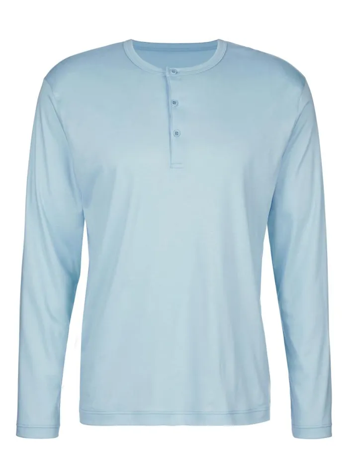 CALIDA Shirts Shirt Long Sleeve Cascade Blue 8211 Men