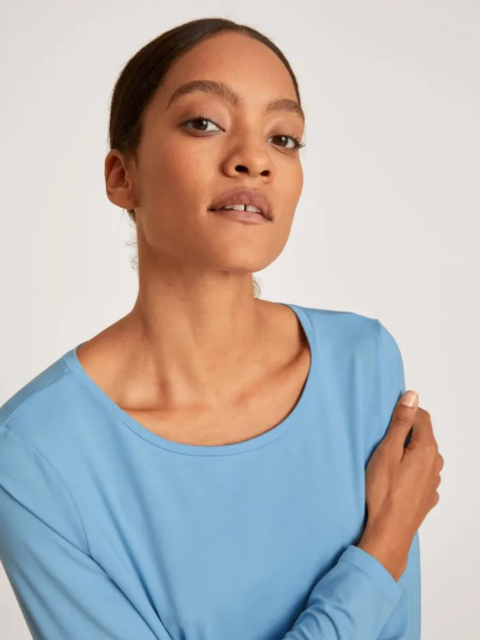 CALIDA Show All Shirt Long Sleeve Placid Blue 8211 Women