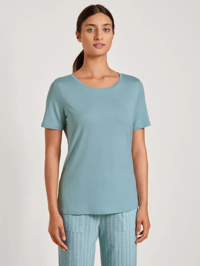CALIDA Show All Shirt Shortsleeve Blue Satin 8211 Women