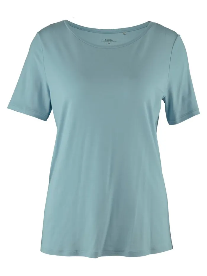 CALIDA Show All Shirt Shortsleeve Blue Satin 8211 Women
