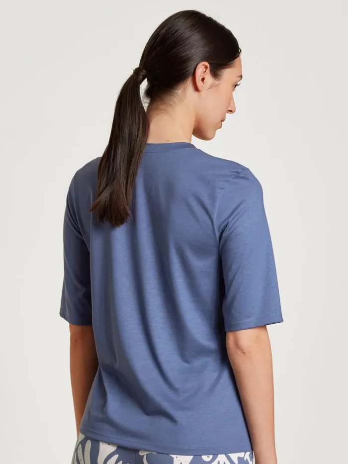 CALIDA Show All Shirt Short Sleeve Marine Water Blue 8211 Women