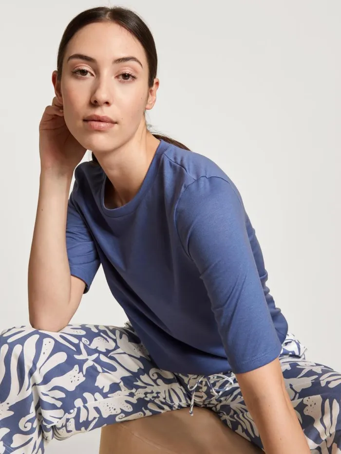 CALIDA Show All Shirt Short Sleeve Marine Water Blue 8211 Women