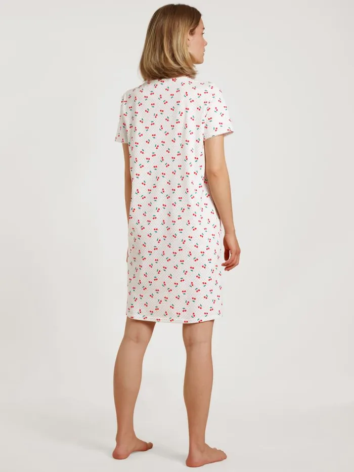 CALIDA Show All Short Sleeve Nightdress Length 95cm Red Glow 8211 Women