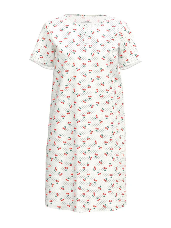 CALIDA Show All Short Sleeve Nightdress Length 95cm Red Glow 8211 Women