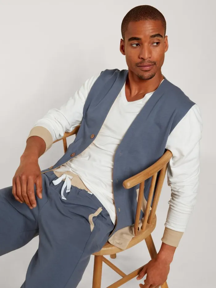 CALIDA Sweatshirts and Jackets College Jacket Cradle To Cradle Certified Grisaille Grey 8211 Men
