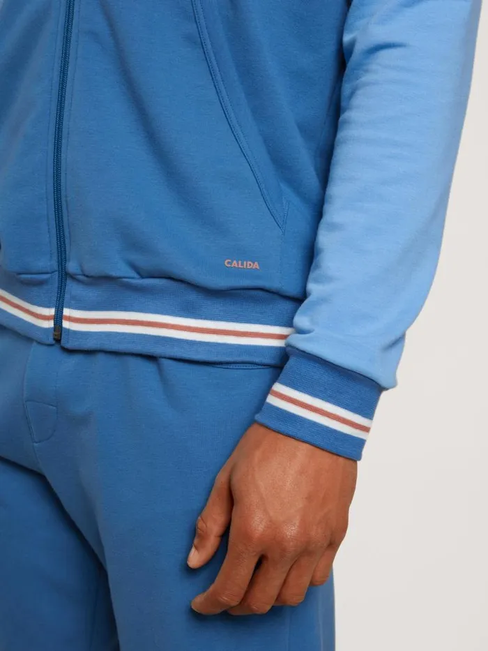 CALIDA Sweatshirts and Jackets Jacket Indian Blue 8211 Men