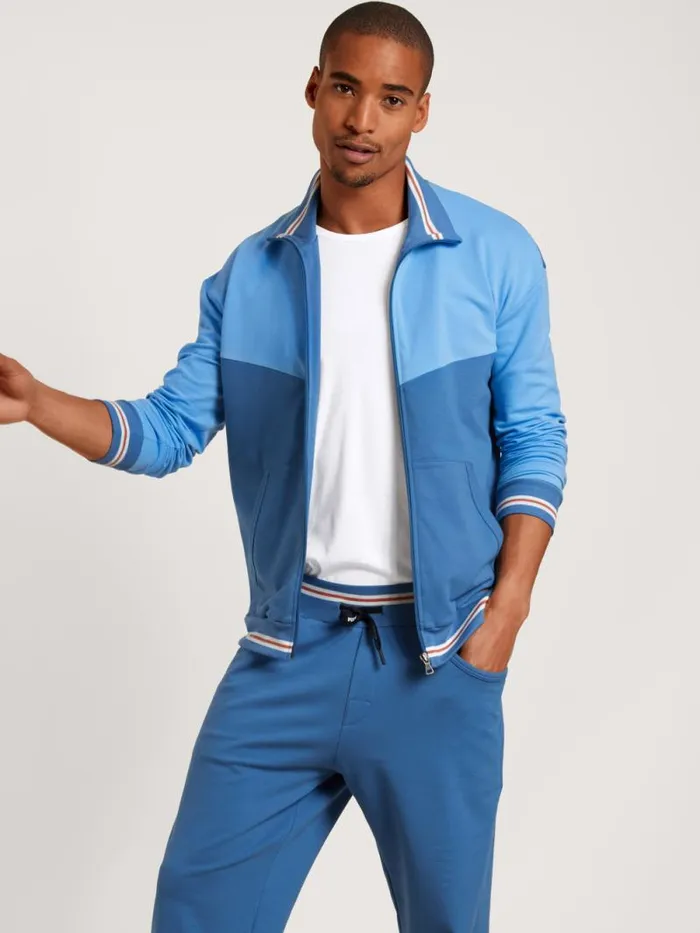 CALIDA Sweatshirts and Jackets Jacket Indian Blue 8211 Men