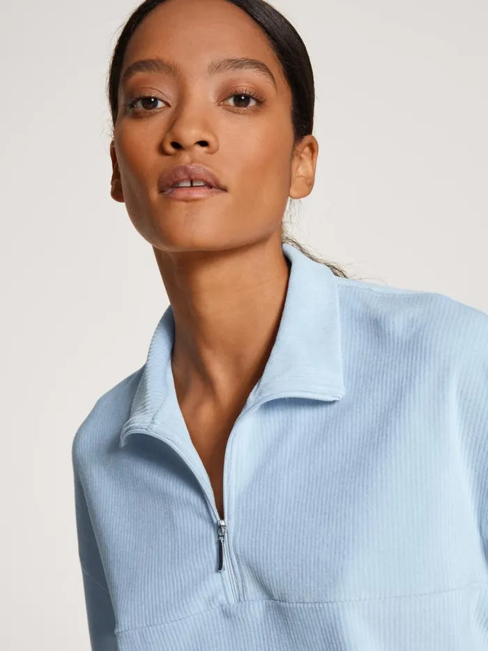 CALIDA Sweatshirts and Jackets Pullover Cerulean Blue 8211 Women