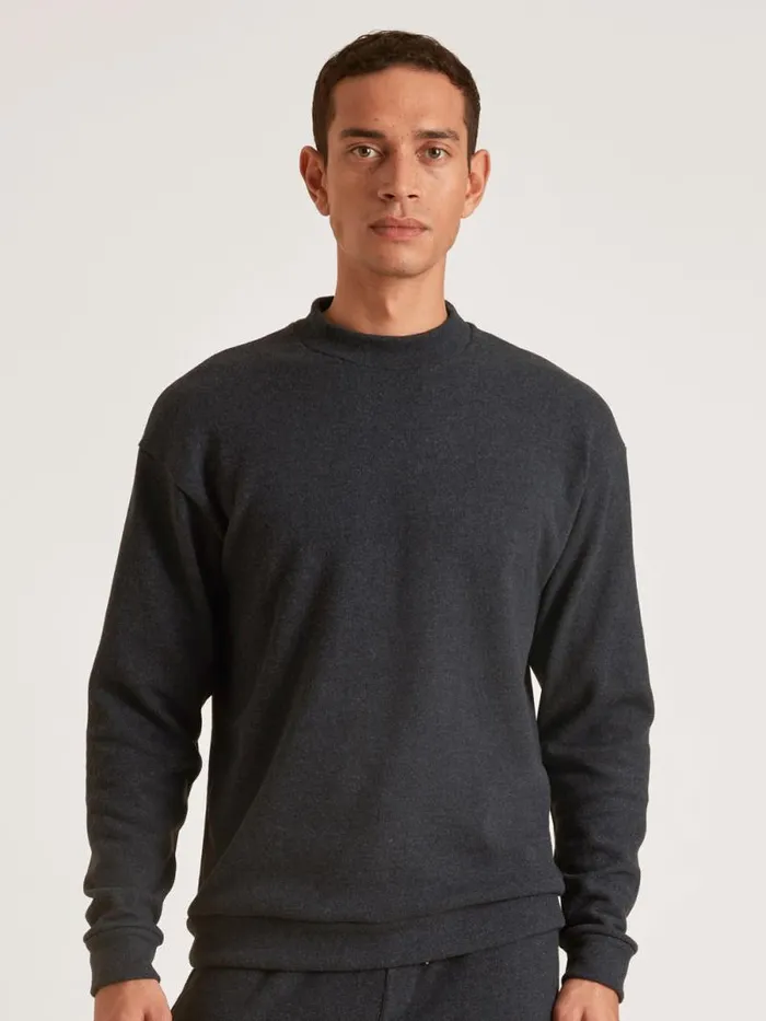 CALIDA Sweatshirts and Jackets Sweatshirt Anthrazit Mel 8211 Men