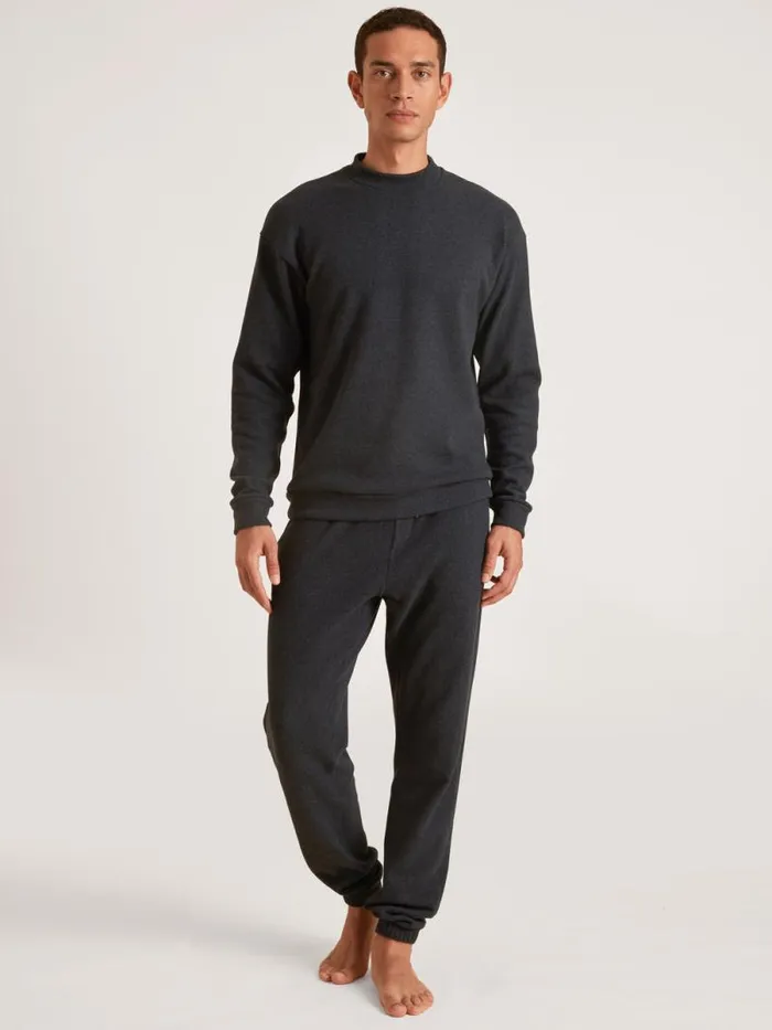 CALIDA Sweatshirts and Jackets Sweatshirt Anthrazit Mel 8211 Men