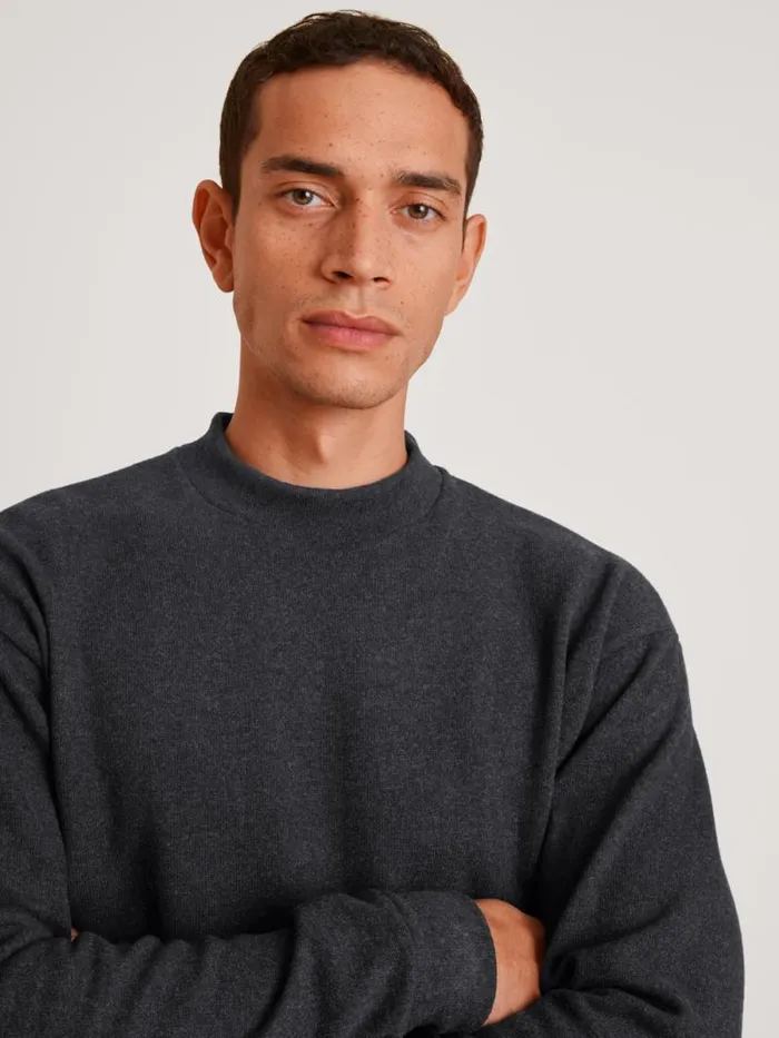 CALIDA Sweatshirts and Jackets Sweatshirt Anthrazit Mel 8211 Men