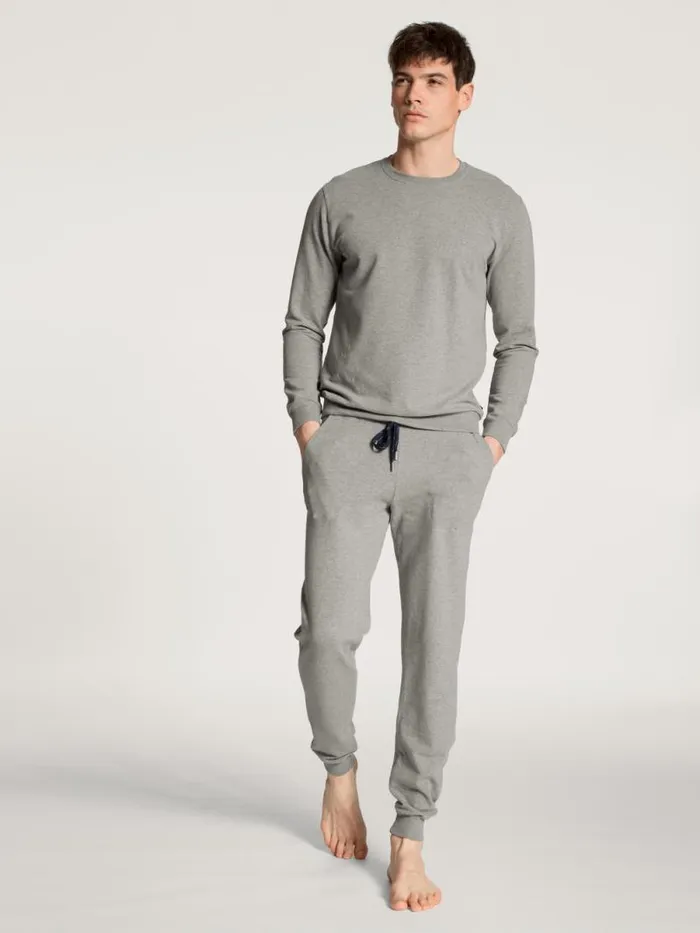 CALIDA Sweatshirts and Jackets Sweatshirt Carbon Mel 8211 Men