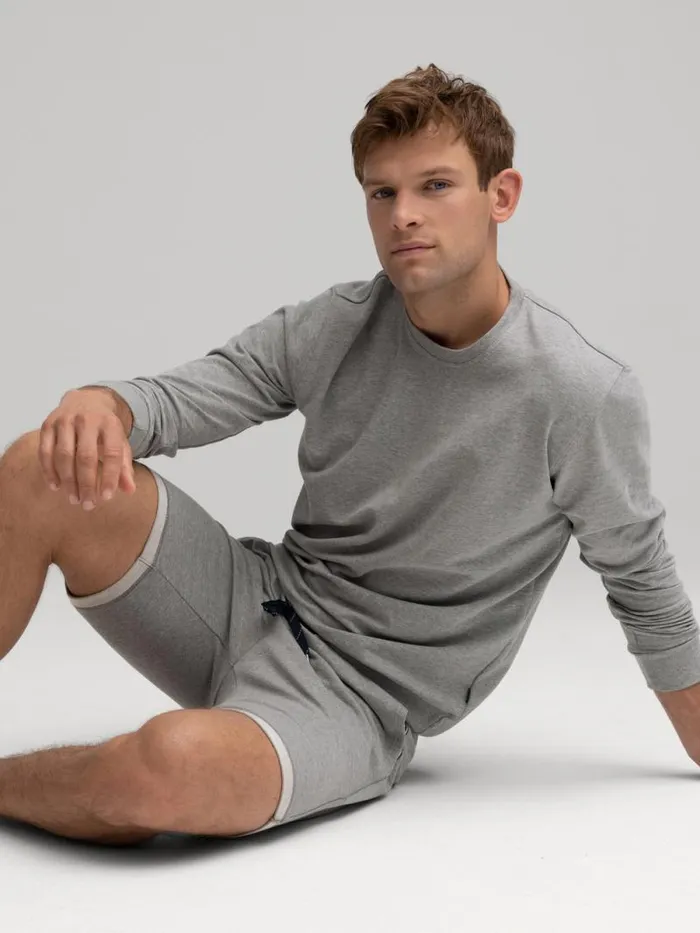 CALIDA Sweatshirts and Jackets Sweatshirt Carbon Mel 8211 Men