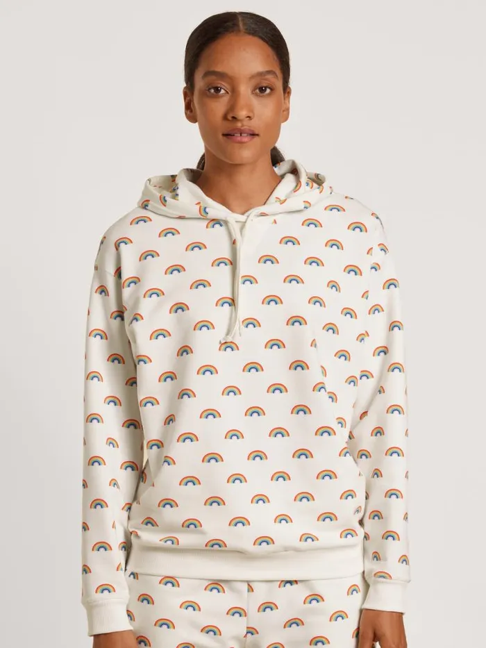 CALIDA Sweatshirts and Jackets Sweatshirt With Hood Star White 8211 Women