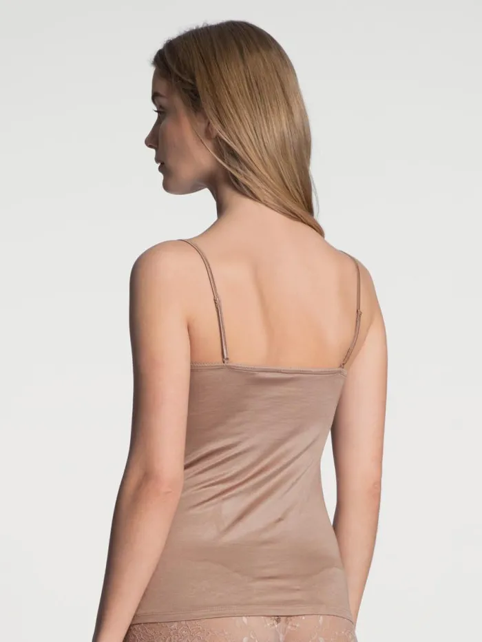 CALIDA Tops Spaghetti Strap Top With Lace Almondine 8211 Women