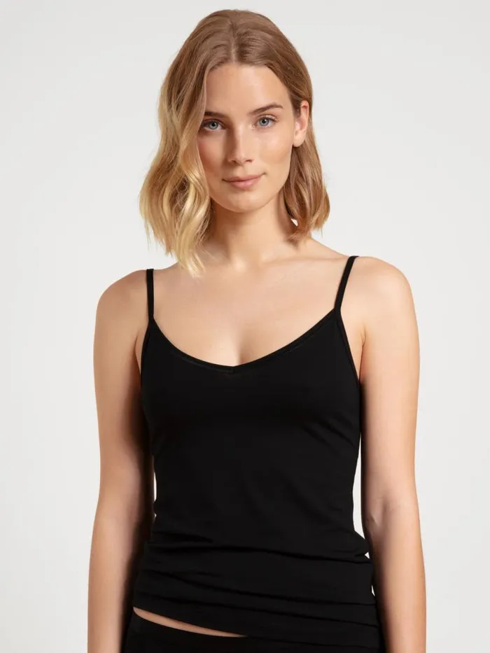 CALIDA Tops Spaghetti Top Pack Of 2 Schwarz 8211 Women