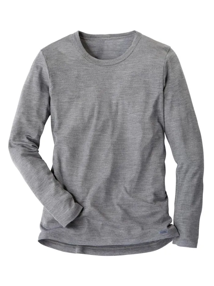 CALIDA Undershirts Shirt Long Sleeve Platin Mel 8211 Men