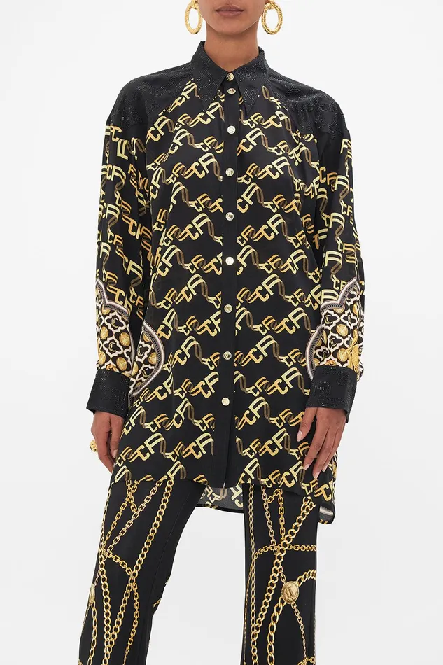 Camilla Blouses and Shirts Long Line Shirt With Yoke And Button Detail Tether Me Not 8211 Womens Camilla Blouses and Shirts Long Line Shirt With Yoke And Button Detail Tether Me Not 8211 Womens