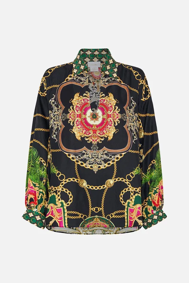 Camilla Blouses and Shirts Vneck Blouse With Collar Jealousy And Jewels 8211 Womens Camilla Blouses and Shirts Vneck Blouse With Collar Jealousy And Jewels 8211 Womens