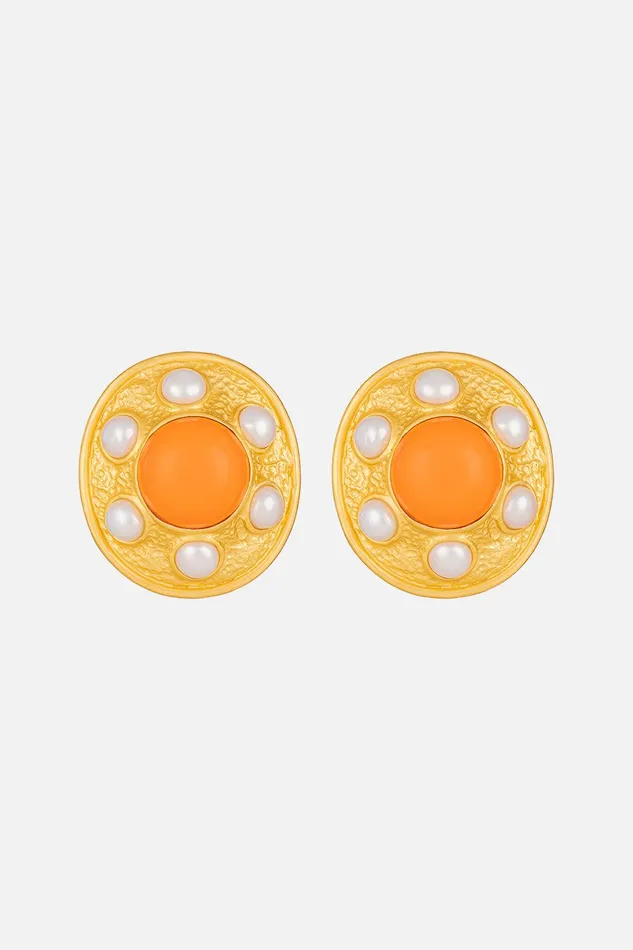 Camilla Jewellery Vivienne Orange Coral And Pearl Earrings Multi 8211 Accessories Camilla Jewellery Vivienne Orange Coral And Pearl Earrings Multi 8211 Accessories