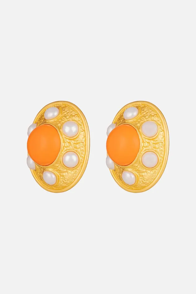 Camilla Jewellery Vivienne Orange Coral And Pearl Earrings Multi 8211 Accessories Camilla Jewellery Vivienne Orange Coral And Pearl Earrings Multi 8211 Accessories