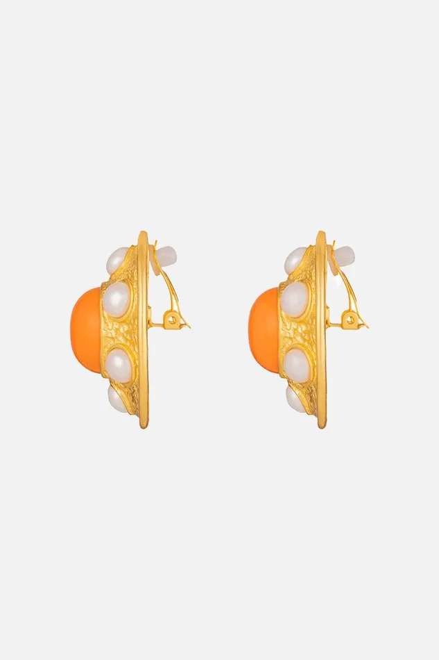 Camilla Jewellery Vivienne Orange Coral And Pearl Earrings Multi 8211 Accessories Camilla Jewellery Vivienne Orange Coral And Pearl Earrings Multi 8211 Accessories