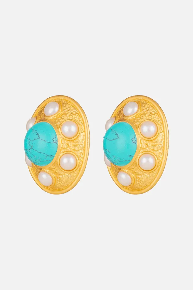 Camilla Jewellery Vivienne Turquoise And Pearl Earrings Multi 8211 Accessories Camilla Jewellery Vivienne Turquoise And Pearl Earrings Multi 8211 Accessories