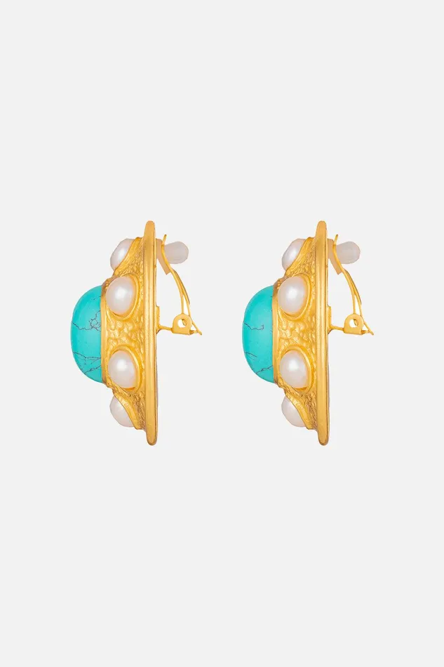 Camilla Jewellery Vivienne Turquoise And Pearl Earrings Multi 8211 Accessories Camilla Jewellery Vivienne Turquoise And Pearl Earrings Multi 8211 Accessories