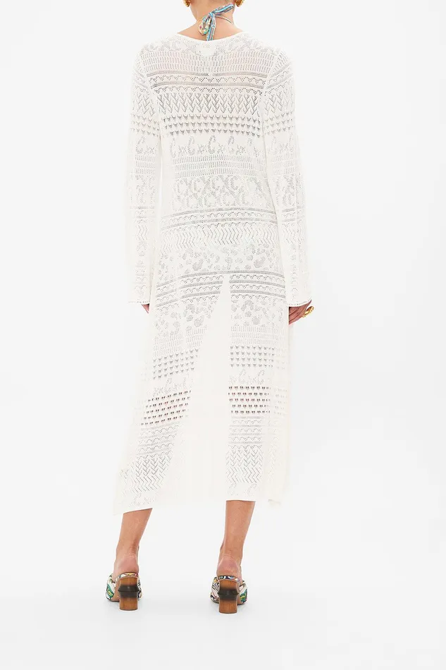 Camilla Kimonos Flared Sleeve Pointelle Knit Layer Sea Charm 8211 Womens Camilla Kimonos Flared Sleeve Pointelle Knit Layer Sea Charm 8211 Womens
