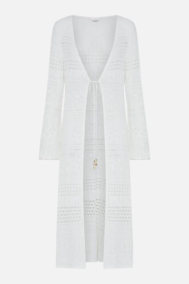 Camilla Kimonos Flared Sleeve Pointelle Knit Layer Sea Charm 8211 Womens Camilla Kimonos Flared Sleeve Pointelle Knit Layer Sea Charm 8211 Womens