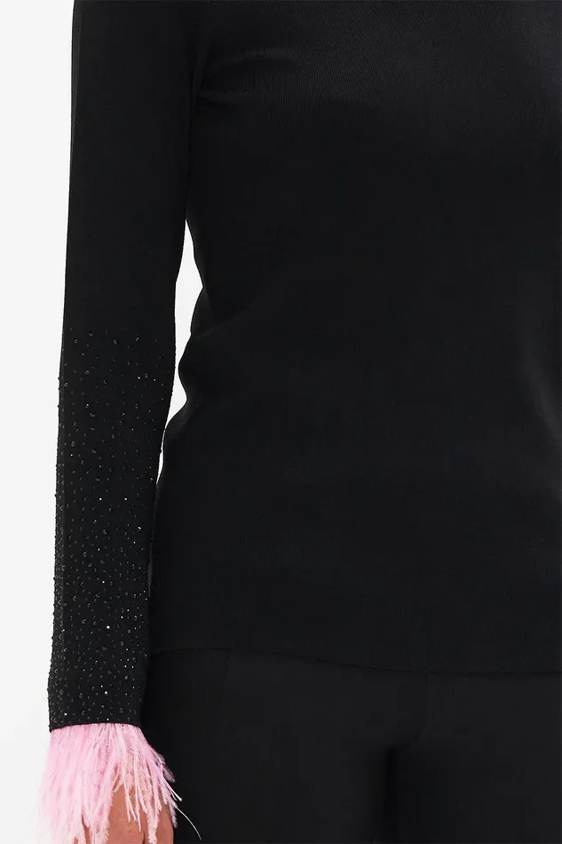 Camilla Knitwear Boat Neck Knit With Detachable Feathers Florence Field Day 8211 Womens Camilla Knitwear Boat Neck Knit With Detachable Feathers Florence Field Day 8211 Womens
