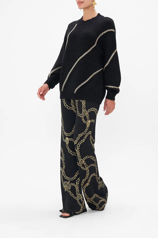 Camilla Knitwear Crew Neck Full Sleeve Jumper With Chains Tether Me Not 8211 Womens Camilla Knitwear Crew Neck Full Sleeve Jumper With Chains Tether Me Not 8211 Womens