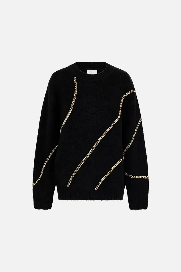 Camilla Knitwear Crew Neck Full Sleeve Jumper With Chains Tether Me Not 8211 Womens Camilla Knitwear Crew Neck Full Sleeve Jumper With Chains Tether Me Not 8211 Womens