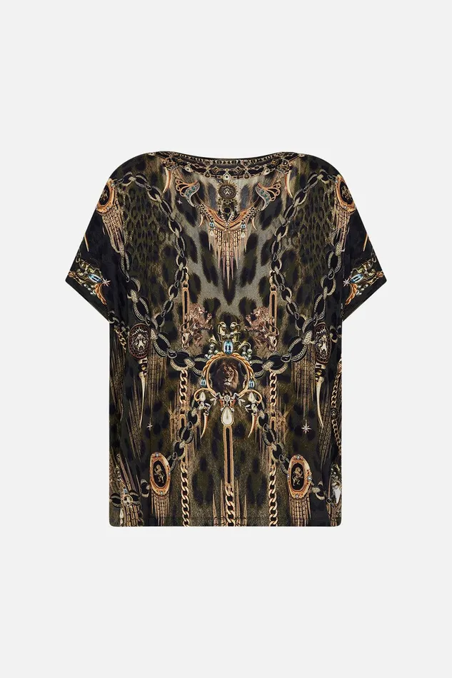 Camilla Loungewear Loose Fit Round Neck Tee 8211 All Over Print Lions Mane 8211 Womens Camilla Loungewear Loose Fit Round Neck Tee 8211 All Over Print Lions Mane 8211 Womens