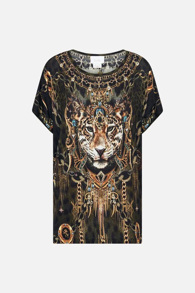 Camilla Loungewear Loose Fit Round Neck Tee 8211 All Over Print Lions Mane 8211 Womens Camilla Loungewear Loose Fit Round Neck Tee 8211 All Over Print Lions Mane 8211 Womens
