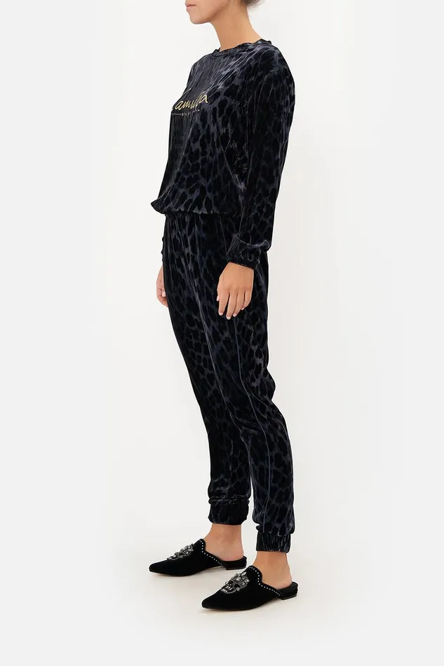 Camilla Loungewear Round Neck Sweater Shes A Crazy Cat 8211 Womens