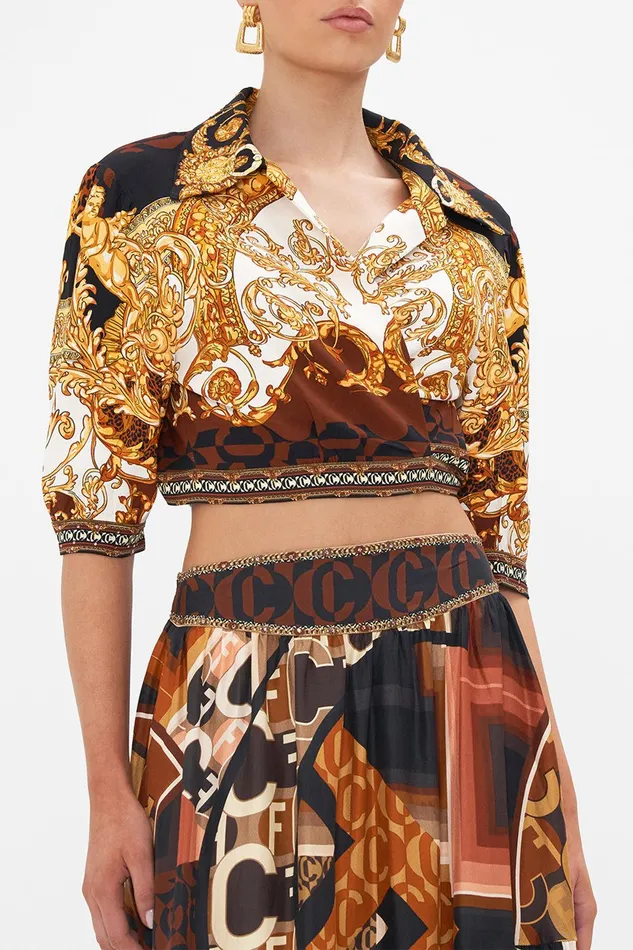 Camilla Matching Sets Cropped Top With Tie Front Feeling Fresco 8211 Womens Camilla Matching Sets Cropped Top With Tie Front Feeling Fresco 8211 Womens