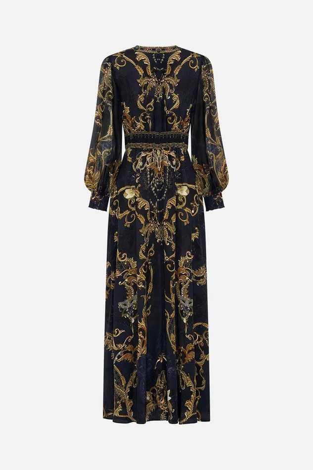 Camilla Maxi Dresses Button Dress With Shaped Waistband Moonlight Melodies 8211 Womens Camilla Maxi Dresses Button Dress With Shaped Waistband Moonlight Melodies 8211 Womens