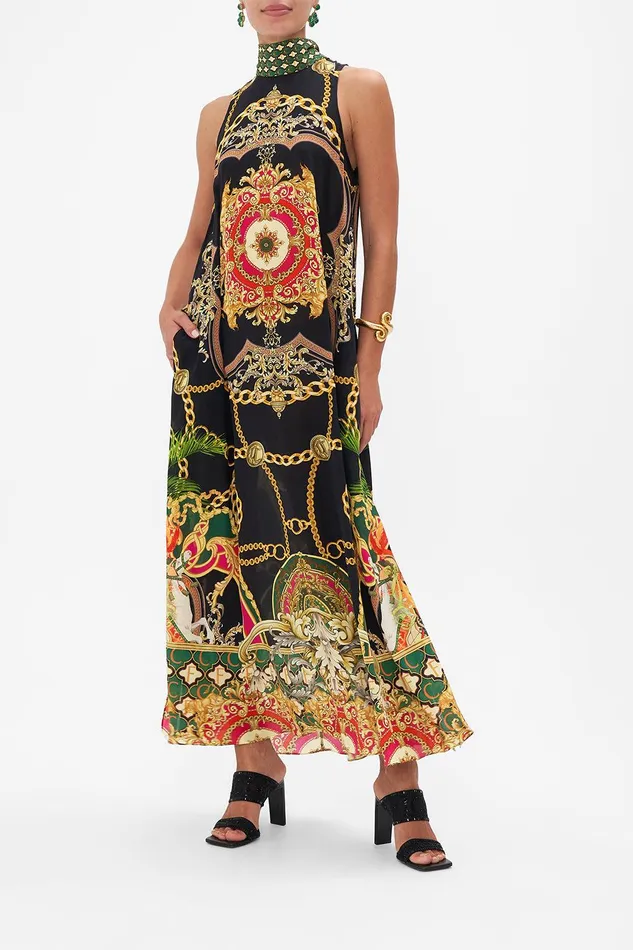 Camilla Maxi Dresses High Neck Dress With Back Neck Tie Jealousy And Jewels 8211 Womens Camilla Maxi Dresses High Neck Dress With Back Neck Tie Jealousy And Jewels 8211 Womens