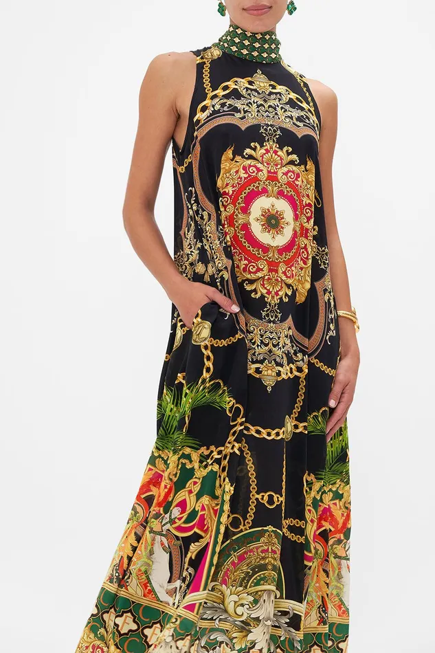 Camilla Maxi Dresses High Neck Dress With Back Neck Tie Jealousy And Jewels 8211 Womens Camilla Maxi Dresses High Neck Dress With Back Neck Tie Jealousy And Jewels 8211 Womens