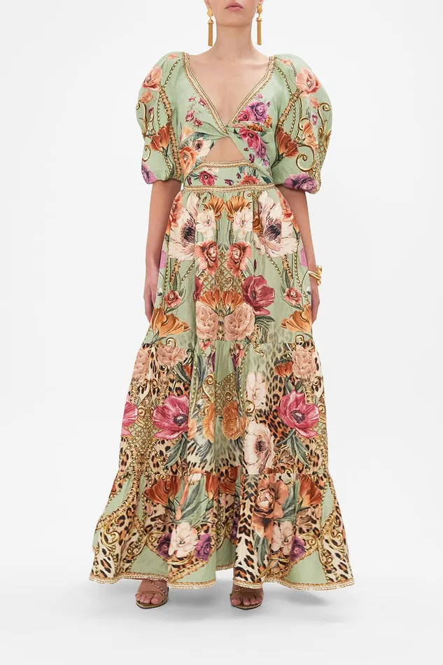 Camilla Maxi Dresses Tiered Puff Sleeve Dress Grow And Glow 8211 Womens